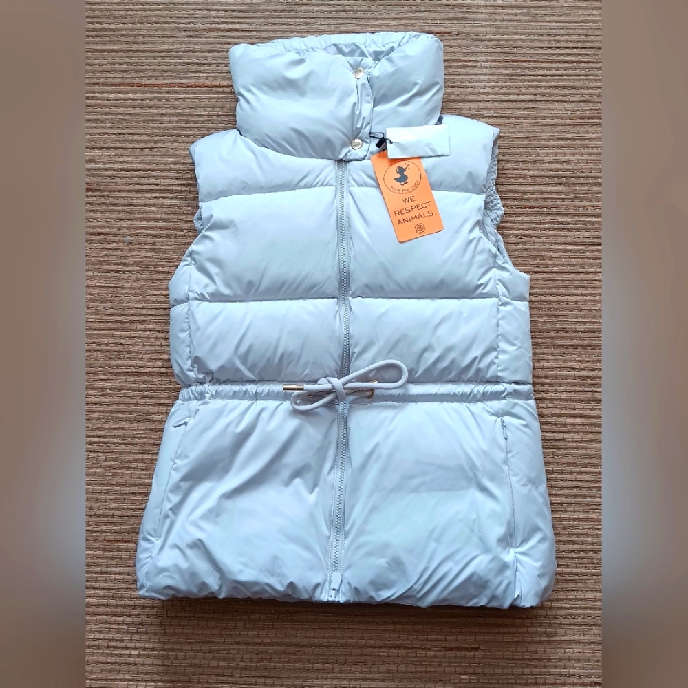 "SAVE THE DUCK" Women's White Puffer Vest "REN"